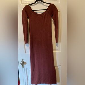 Midi dress burgundy